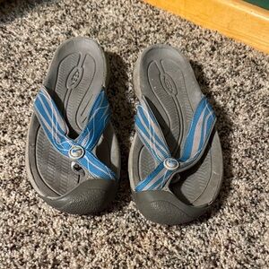 Keen Blue and Gray Flip-Flops